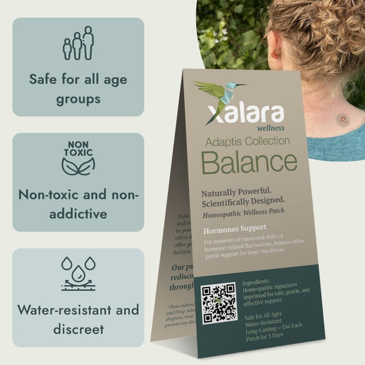Xalara Balance patch, gentle homeopathic wellness patch for hormonal rhythm support