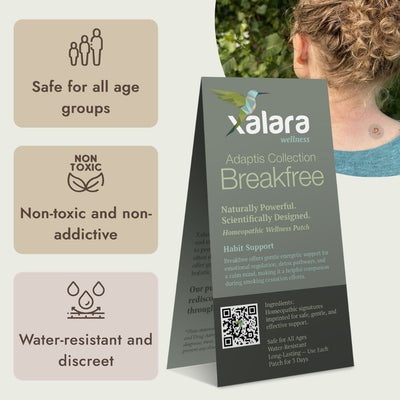 Xalara Breakfree patch, gentle homeopathic wellness patch for habit-breaking support