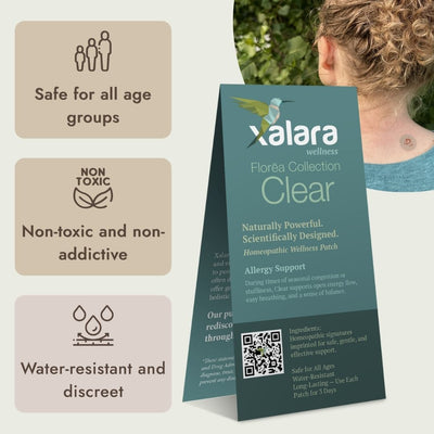 Xalara Clear patch, gentle homeopathic wellness patch for allergy support