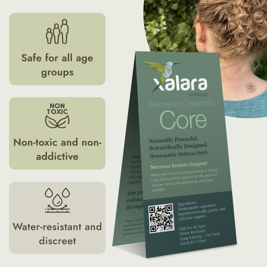 Xalara Core patch, gentle homeopathic wellness patch for nervous system support