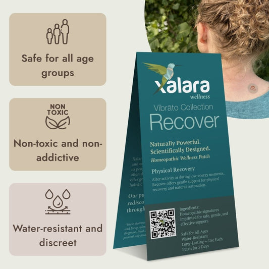 Xalara Recover patch, gentle homeopathic wellness patch for physical recovery