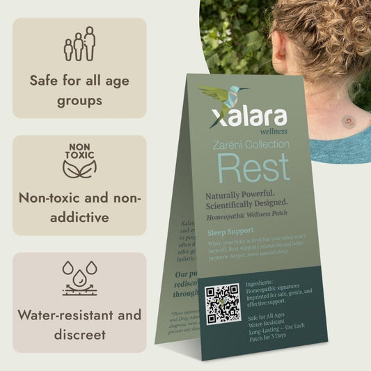 Xalara Rest patch, gentle homeopathic wellness patch for sleep support
