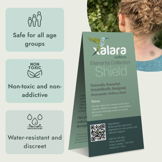 Xalara Shield patch, gentle homeopathic wellness patch for detox support