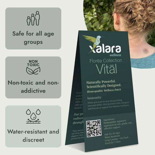 Xalāra Vitāl patch, gentle homeopathic wellness patch for immune resilience