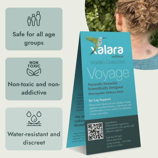 Xalara Voyage patch, gentle homeopathic wellness patch for jet lag support